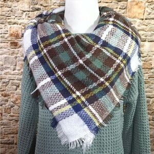 NEW Boutique Oversized Tartan Plaid Blanket Scarf